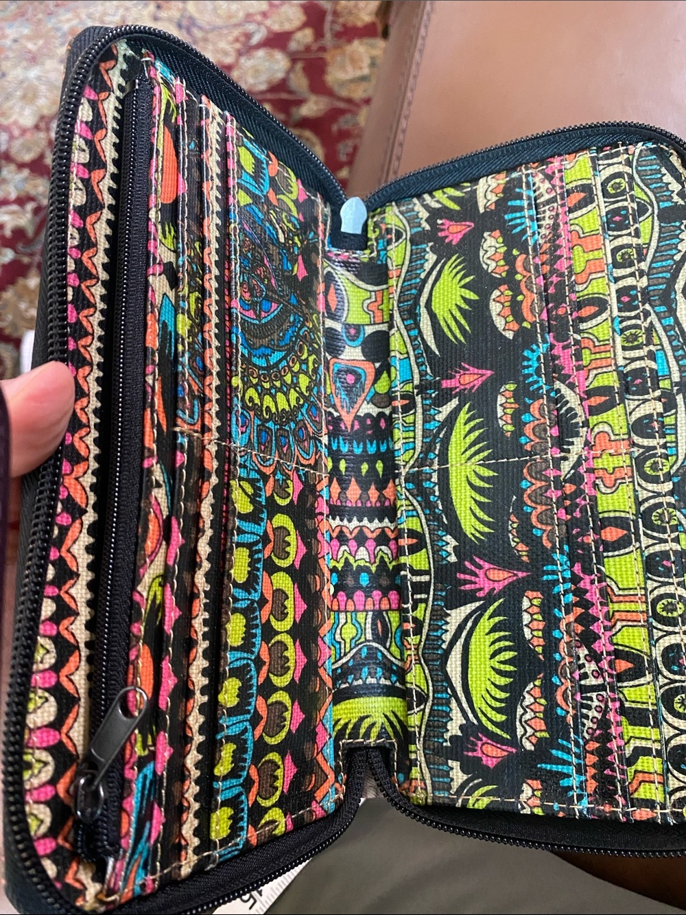 Sakroots Multi-Color Boho Zip Wallet - Picture 9 of 9